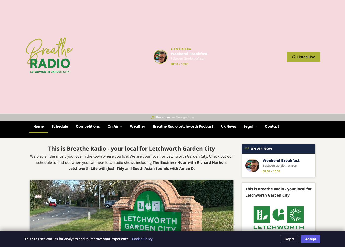 Breathe Radio website