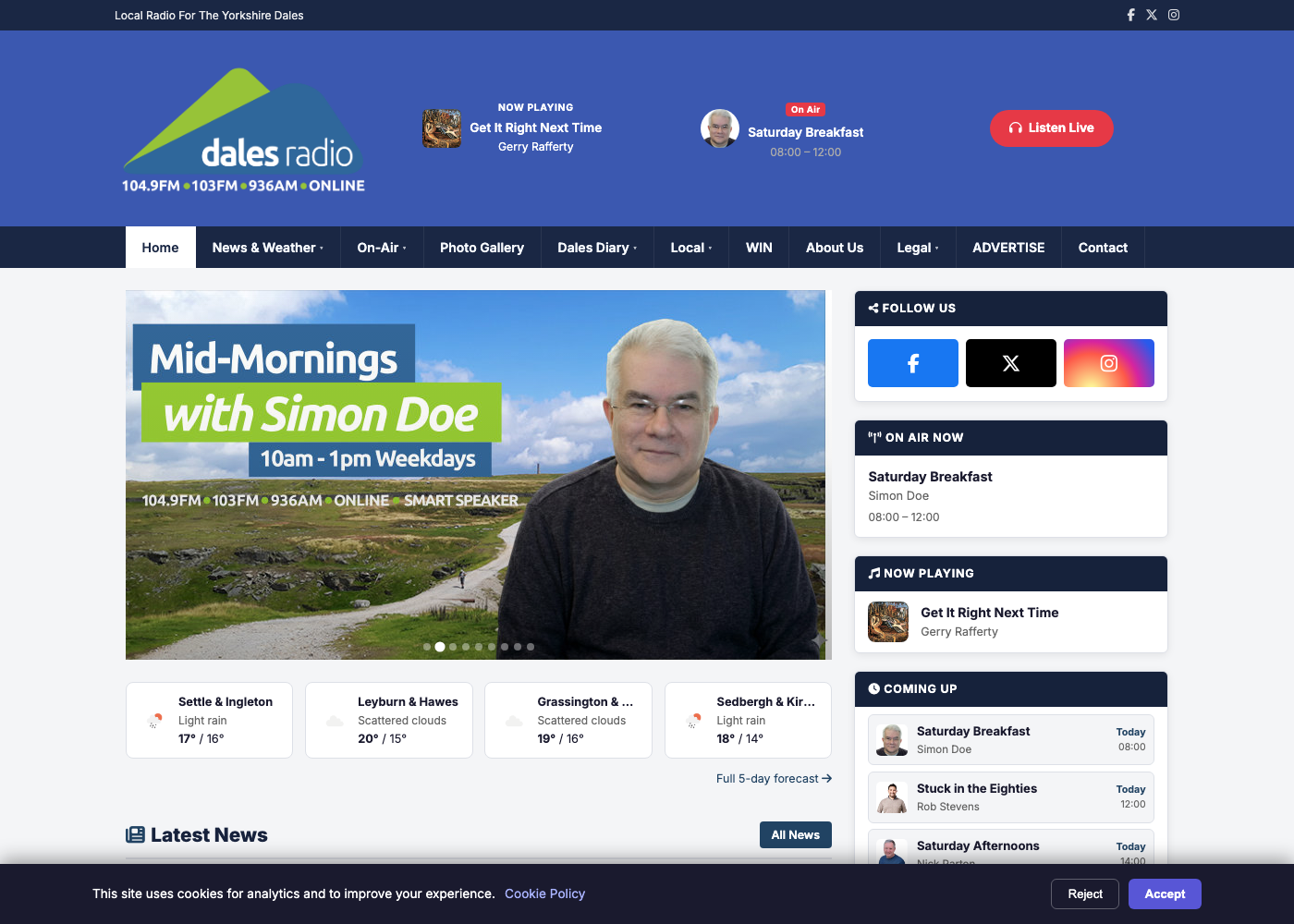 Dales Radio website